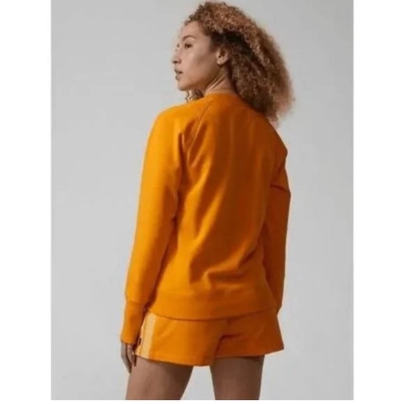 Athleta Triumph Game Point Sweatshirt Women’s Yellow with Stripes Size SP - Picture 2 of 8